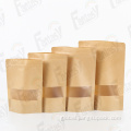 Kraft Paper Zipper Bag kraft paper zip lock bag kraft paper bag Manufactory